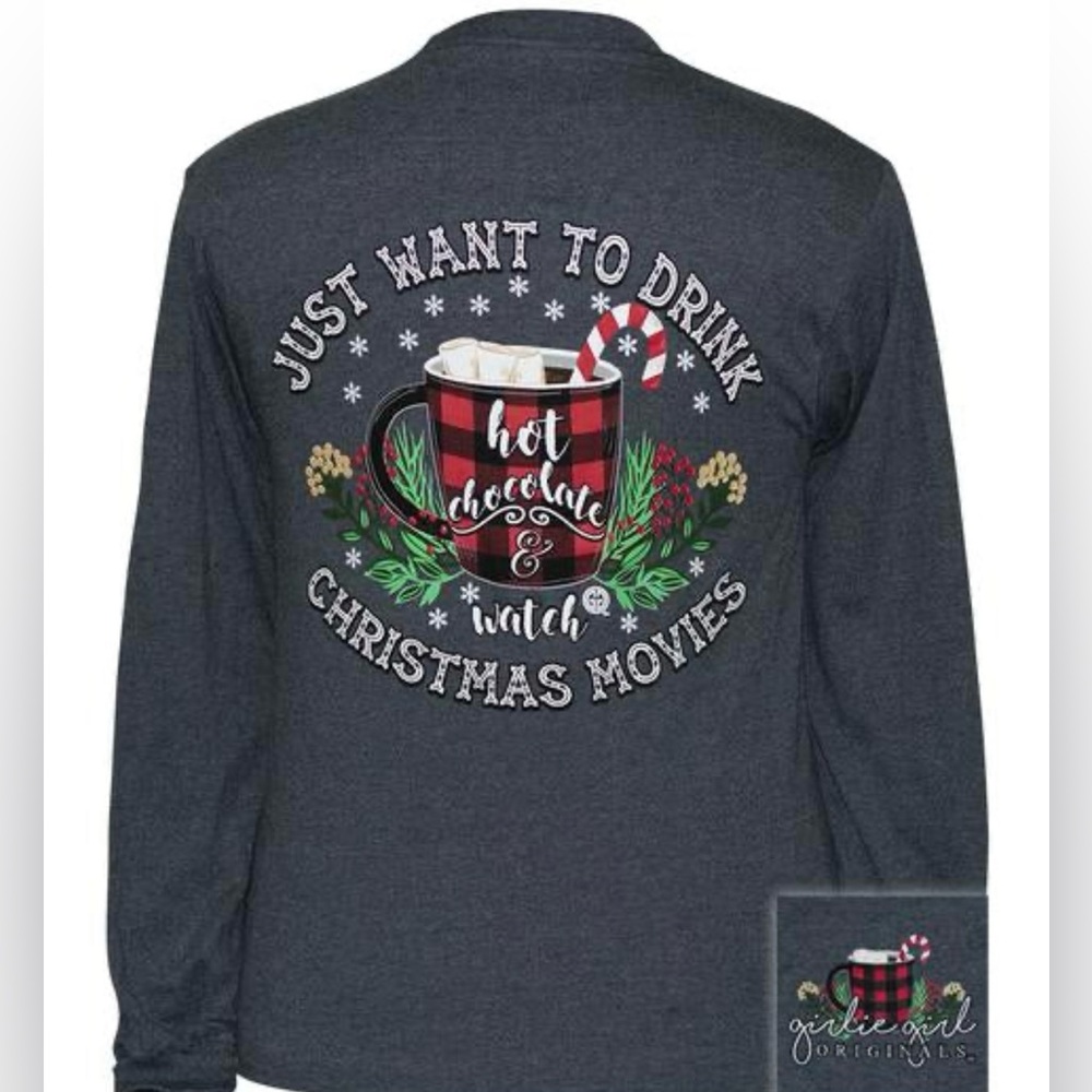 Never Worn - Girlie Girl Originals Christmas Shirt.